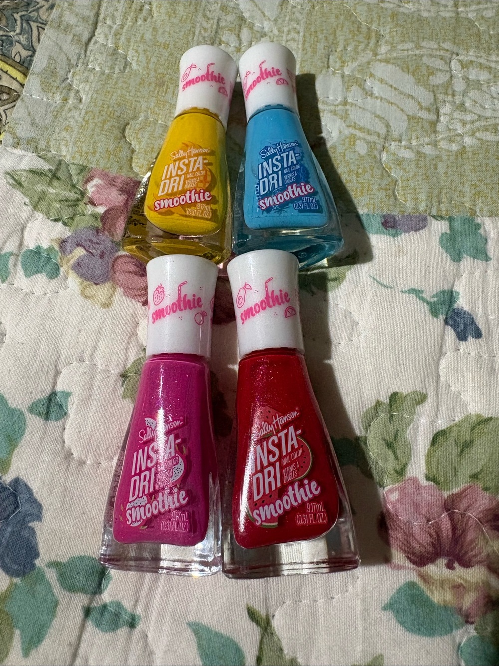 Sally Hansen Insta-Dri Smoothie Nail Polish Set - Pink, Red, Yellow, Blue - Picture 2 of 3